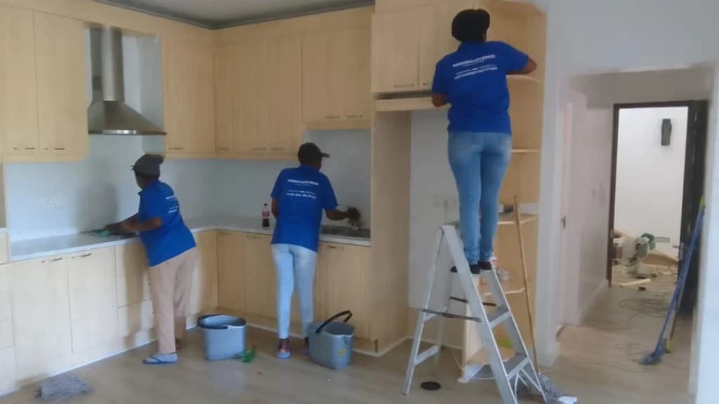 Professional home cleaning — bright kitchen and living space in Cape Town